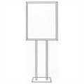 Nine2Five 22 x 28 in Flat Base Bulletin Sign Holder Matte Black NI2140019